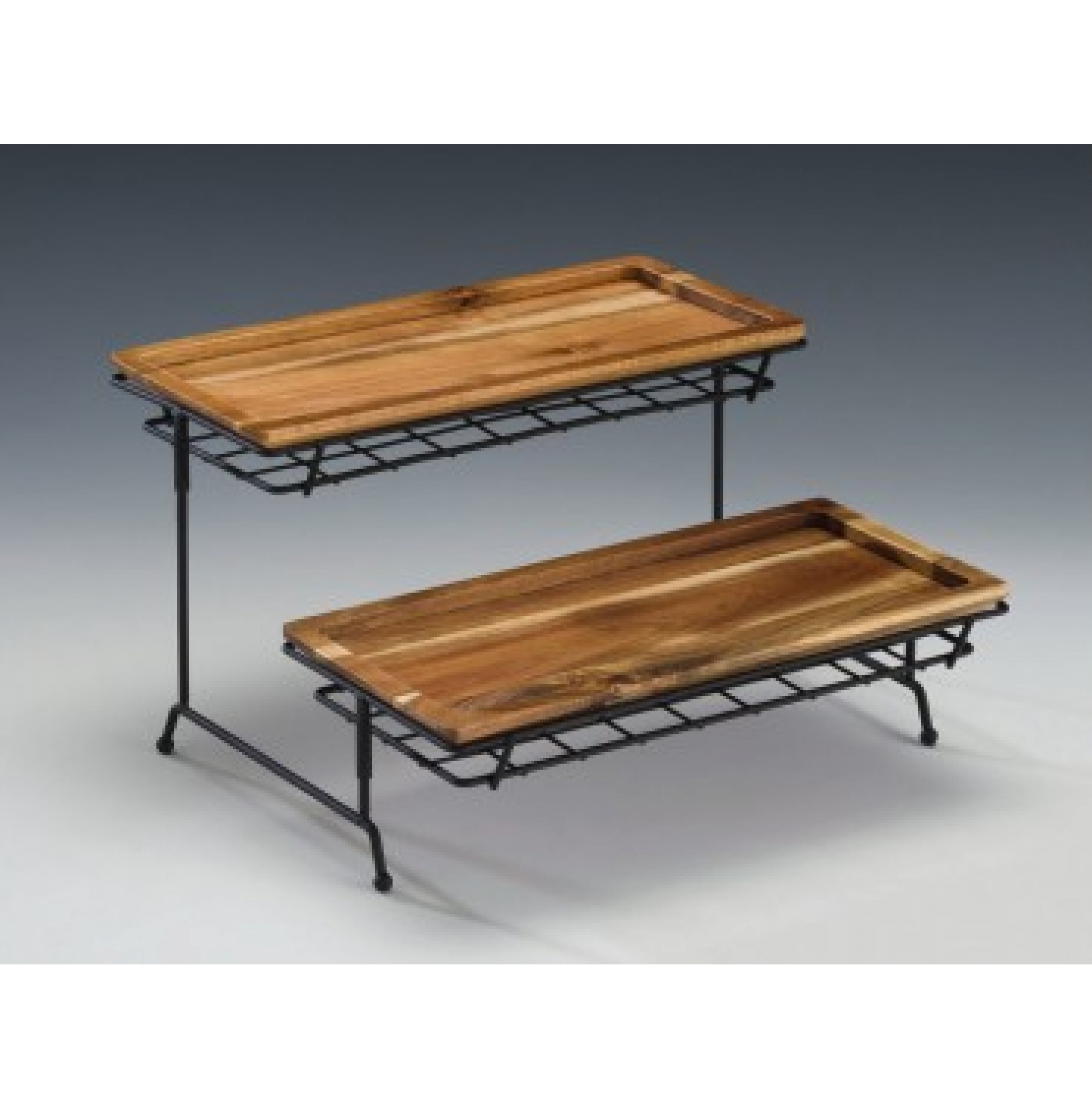 METAL AYAKLI AHŞAP TEŞHİR STANDI  30 X 30 H: 18 Cm